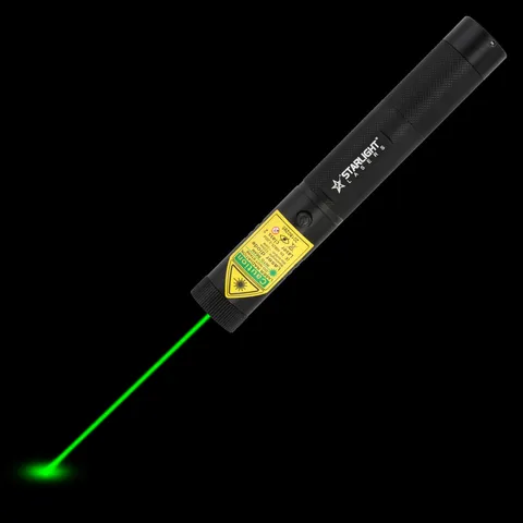 Puntero láser verde G3 Pro con el haz láser visible en la oscuridad